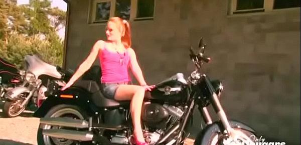  Redhead Jenna Haven Humps A Harley